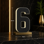 Solar House Number Sign | LED Address Plaque, Outdoor Light Sensor | 28 cm