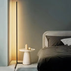 Nordic LED floor lamp with remote control, RGB and warm white lighting, 142cm slim design