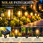 Solar Path Lights | Outdoor Waterproof Lights | Garden Walkway, Lawn Lighting