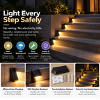 Solar Stair Lights | Outdoor Step Lighting | IP65, Solar Powered, LED
