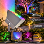 RGB LED Spotlight | Outdoor Waterproof, Garden Landscape | 30W–72W