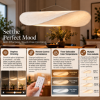Fabric Pendant Light | Stepless Dimming, Remote Control | Living Room
