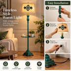 Floor Lamp | Vintage Green, Metal & Resin, Table Style | Living Room