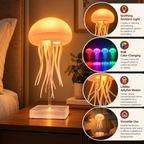 LED Jellyfish Lamp | RGB Color-Changing, Voice-Activated Night Light