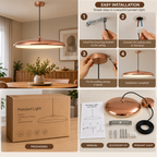Pendant Light | Scandinavian Design, Dining Table Lamp | Adjustable, LED