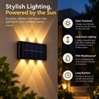 Solar LED Wall Light | Outdoor Garden Lamp | IP65, Up & Down Lighting
