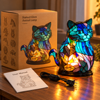 Stained Glass Animal Lamp | Artistic Table Lamp | 10 Designs, Warm Light