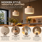 Iron Pendant Light | Tri-Color LED, Hardwired | Kitchen, Dining Room