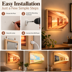 3D Wall Lamp | Optical Art Night Light, LED Ambient | Energy Efficient