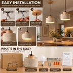 Iron Pendant Light | Tri-Color LED, Hardwired | Kitchen, Dining Room