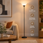 Floor Lamp | Cup Shade, Multi Colour | Metal, Minimalist Design