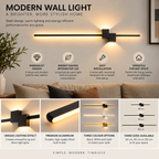 LED Wall Light | Minimalist Indoor Lamp | Aluminium, 3000K Warm White