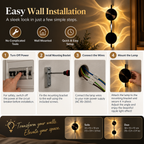 Wall Sconce | Ripple Light, 180° Rotatable | Aluminum, Warm White