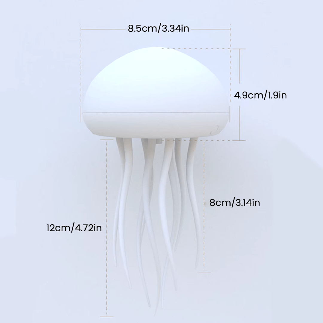 LED jellyfish lamp with RGB color-changing voice-activated night light