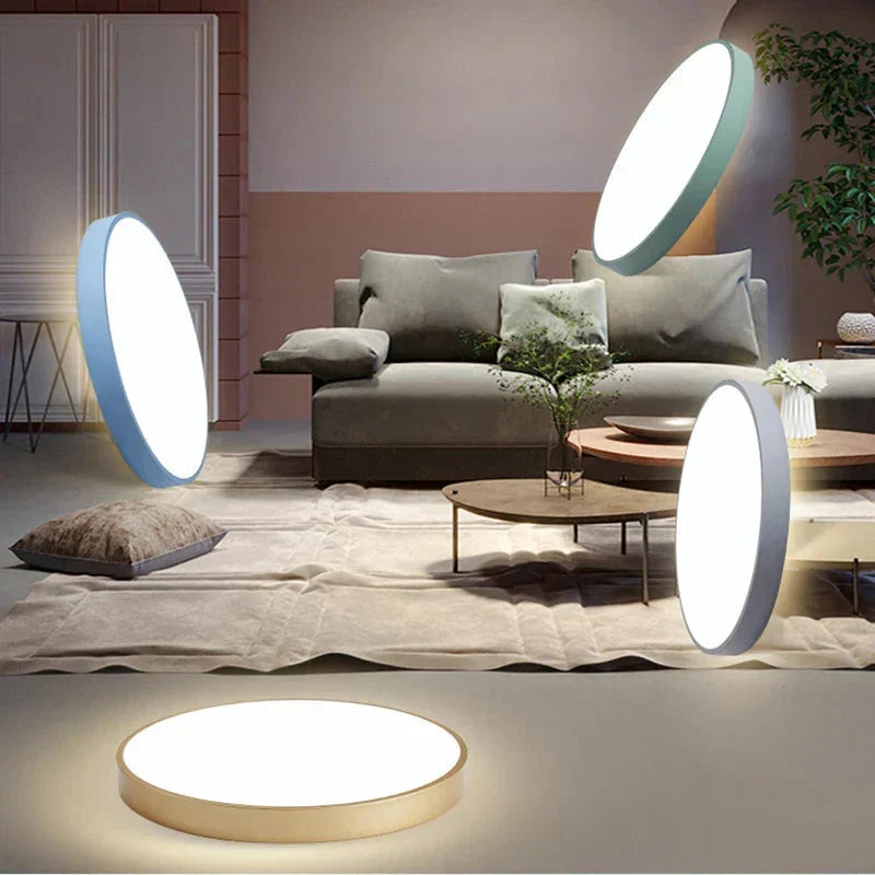 Vada | LED Ceiling Light | Round Minimalist, Dimmable | Aluminum &