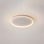 Flush mount ceiling light modern LED round dimmable, metal and acrylic
