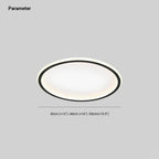 Flush mount ceiling light modern LED round dimmable, metal and acrylic