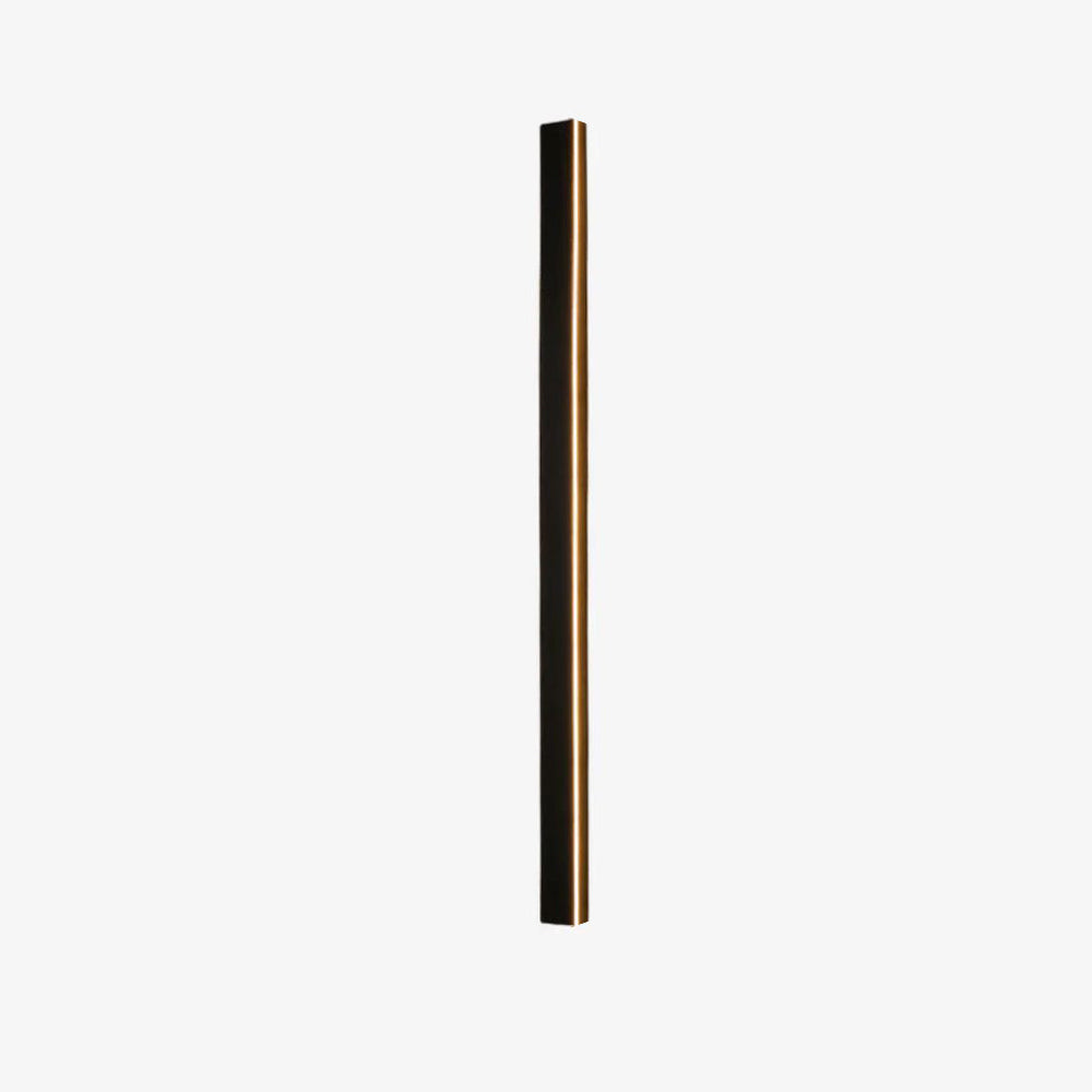 Linear LED outdoor wall lamp black IP65, minimalist design for garden and corridor