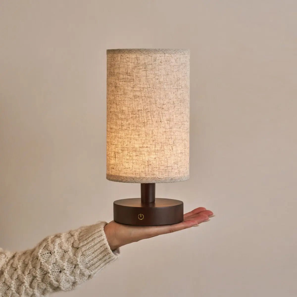 Rechargeable Table Lamp | Cordless Wooden, Dark Brown, Dimmable