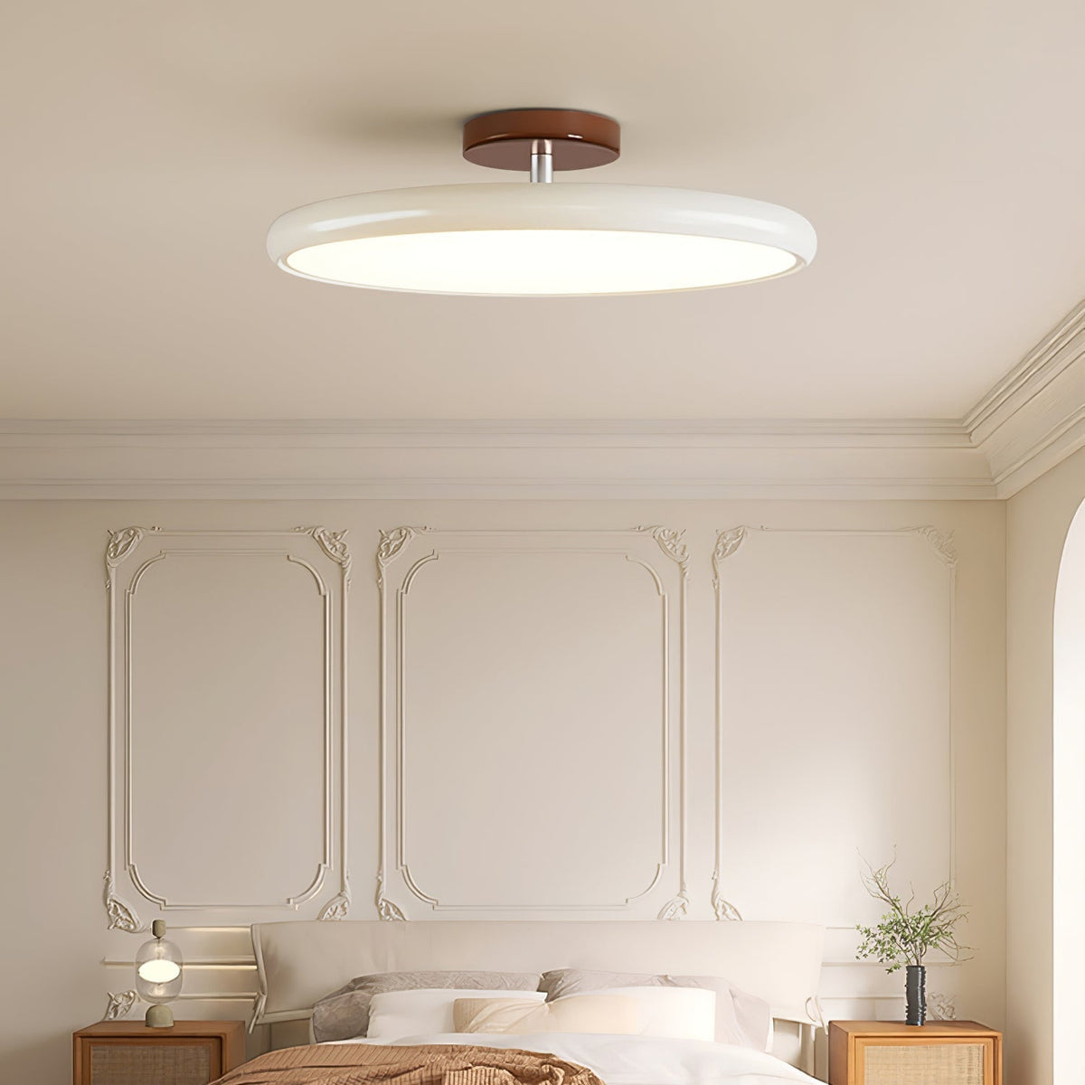 Adjustable flush mount ceiling light dimmable modern minimalist design for bedroom and living room