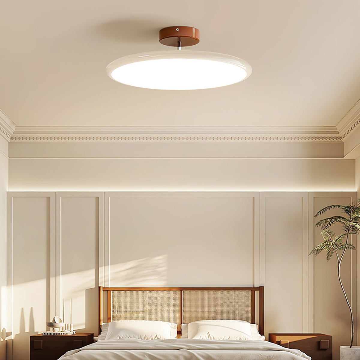 Adjustable flush mount ceiling light dimmable modern minimalist design for bedroom and living room