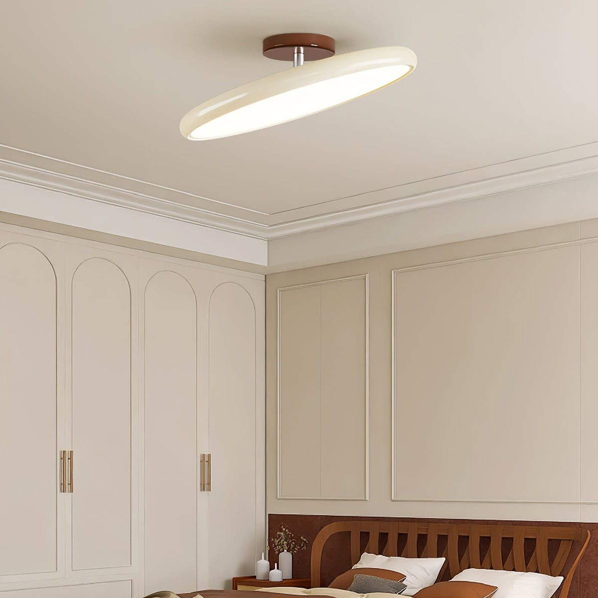 Adjustable flush mount ceiling light dimmable modern minimalist design for bedroom and living room