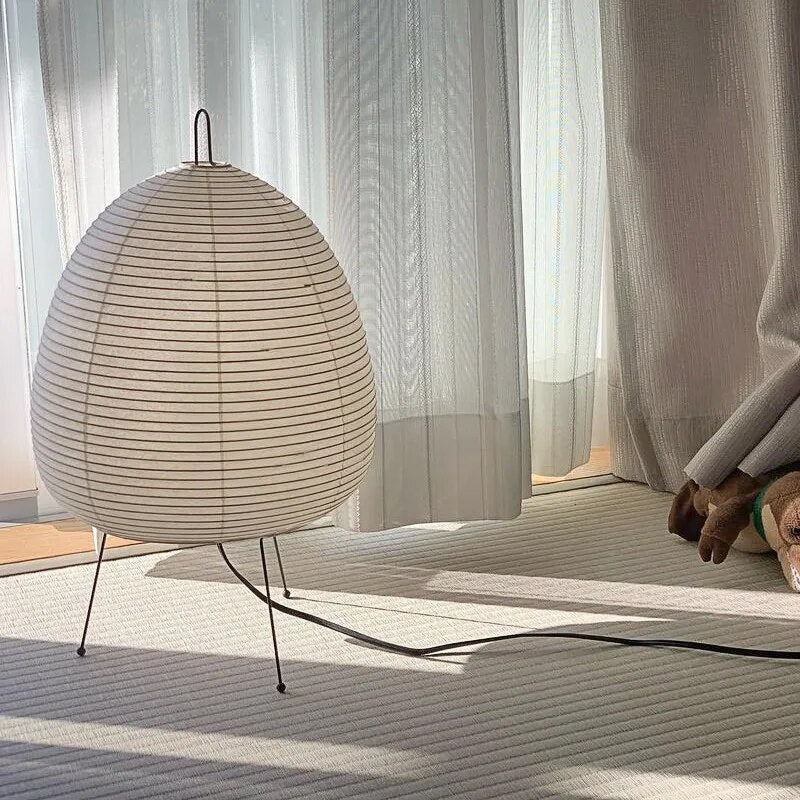 Onile Japanese Table Lamp - Minimalist Rice Paper - Warm Light