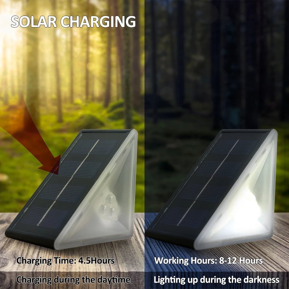 Solar path lights outdoor garden waterproof IP67 dusk-to-dawn auto sensor