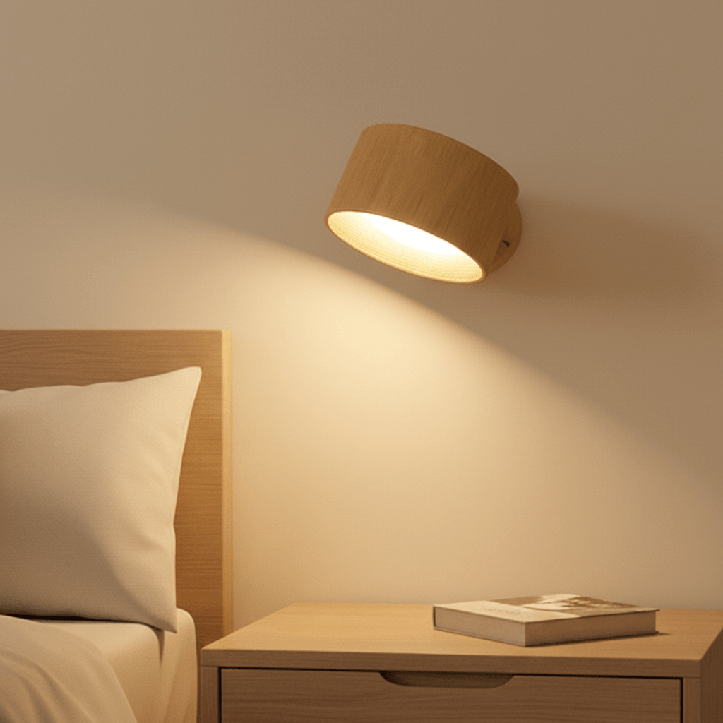 Wall Light | Wireless Nordic, Remote Control | Oak, White, Black