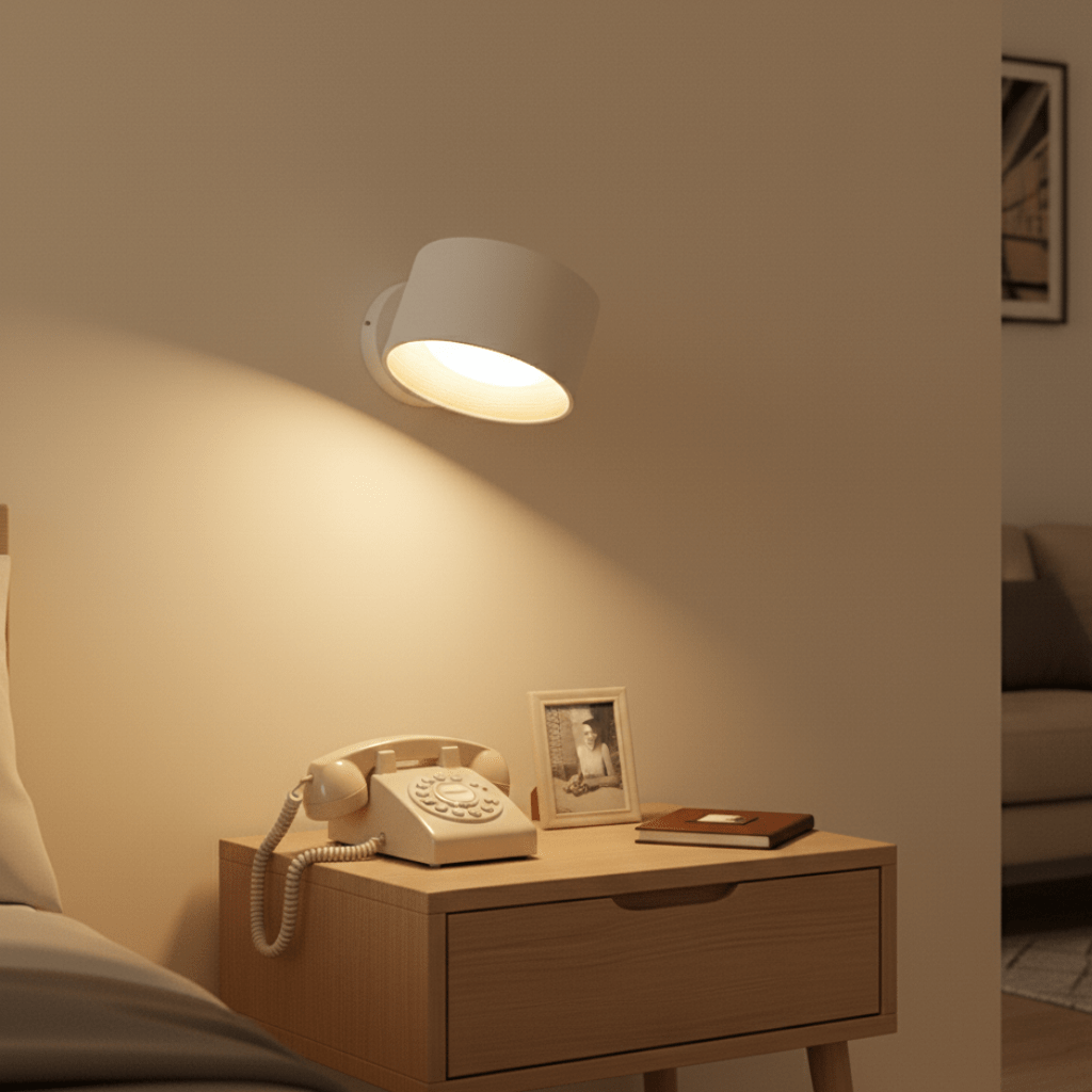 Wall Light | Wireless Nordic, Remote Control | Oak, White, Black