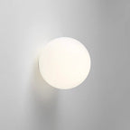 LED wall sconce frosted glass globe modern indoor light, two sizes