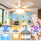 Socket Fan Light E27 | LED, Remote Control, 4500lm