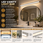 LED Vanity Light Bar | Linear Mirror Wall Sconce, Warm & Cool