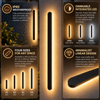 Linear Outdoor Wall Light | IP65, Dimmable LED | Modern Minimalist