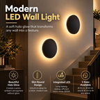 LED Wall Light Round Halo Backlit Glow | Indoor Ambient | 3 Sizes
