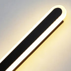 Linear outdoor wall light IP65 dimmable LED minimalist black metal