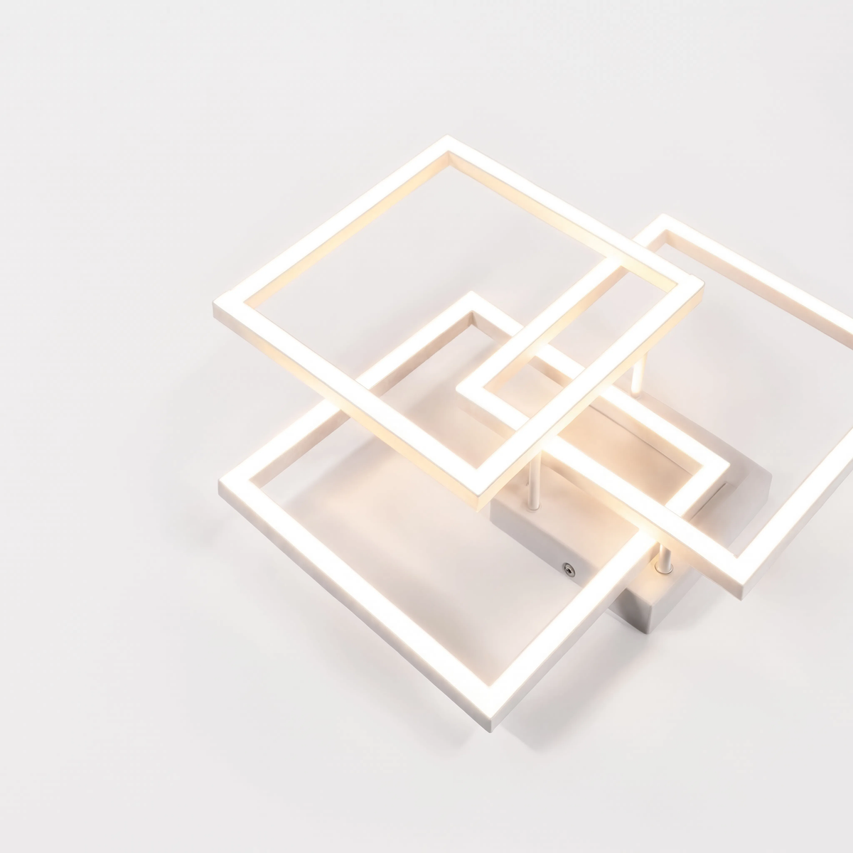 LED ceiling light white layered square dimmable with remote control, modern minimalist
