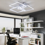 LED ceiling light white layered square dimmable with remote control, modern minimalist