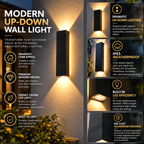 Linear Outdoor Wall Light | Up Down Facade, IP65 LED | Die-Cast Aluminium