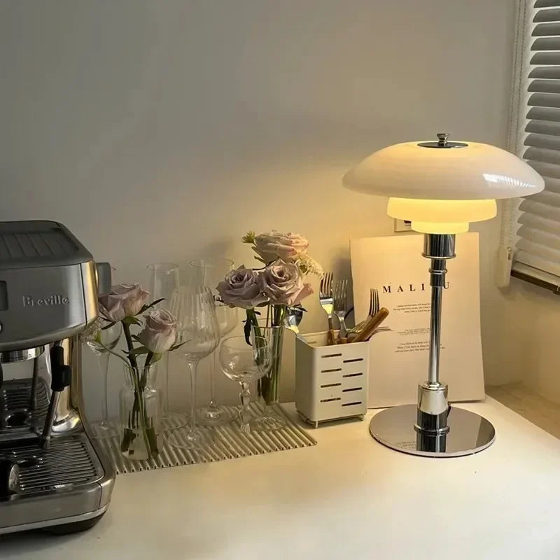 Triplet Layered Table Lamp - Modern Bedside Accent Light