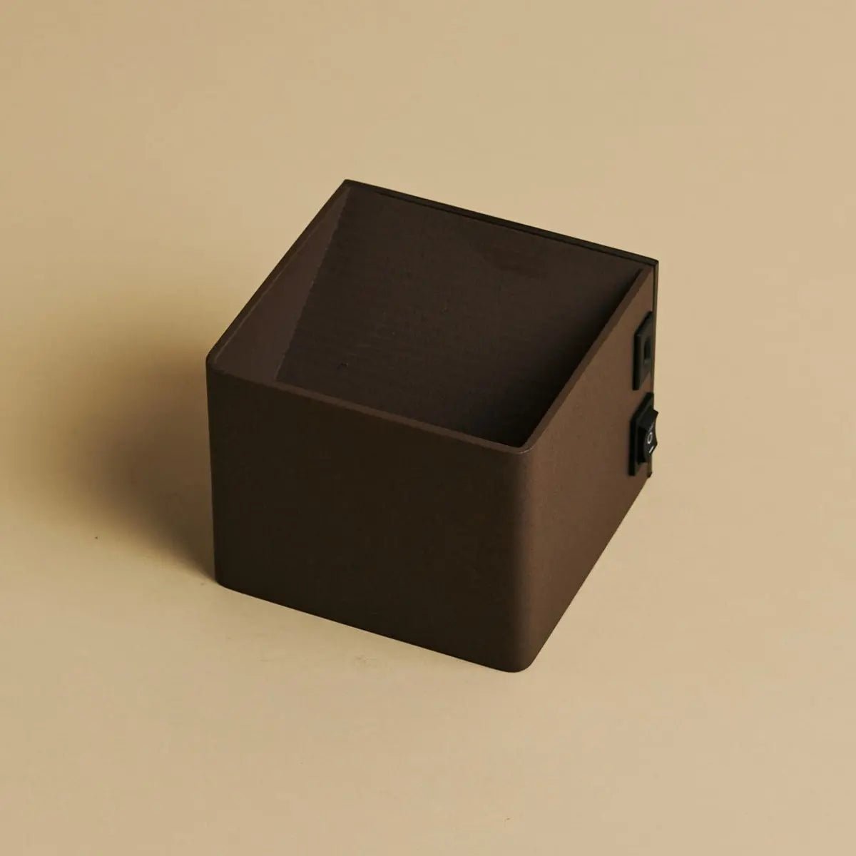 Rechargeable wall light brown metal, cordless with remote control and dimmable