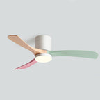 Ceiling fan with LED light, 6 speeds, reversible motor, modern design