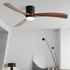 Ceiling fan with LED light, 6 speeds, reversible motor, modern design