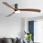 Ceiling fan with LED light, 6 speeds, reversible motor, modern design