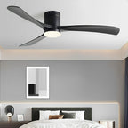 Ceiling fan with LED light, 6 speeds, reversible motor, modern design