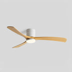 Ceiling fan with LED light, 6 speeds, reversible motor, modern design