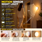 Motion Sensor Night Light | Magnetic, Round LED, Auto On/Off