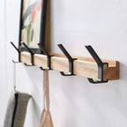 Wall Coat Rack | Black, Movable Hooks | Nordic Design