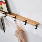 Wall Coat Rack | Black, Movable Hooks | Nordic Design