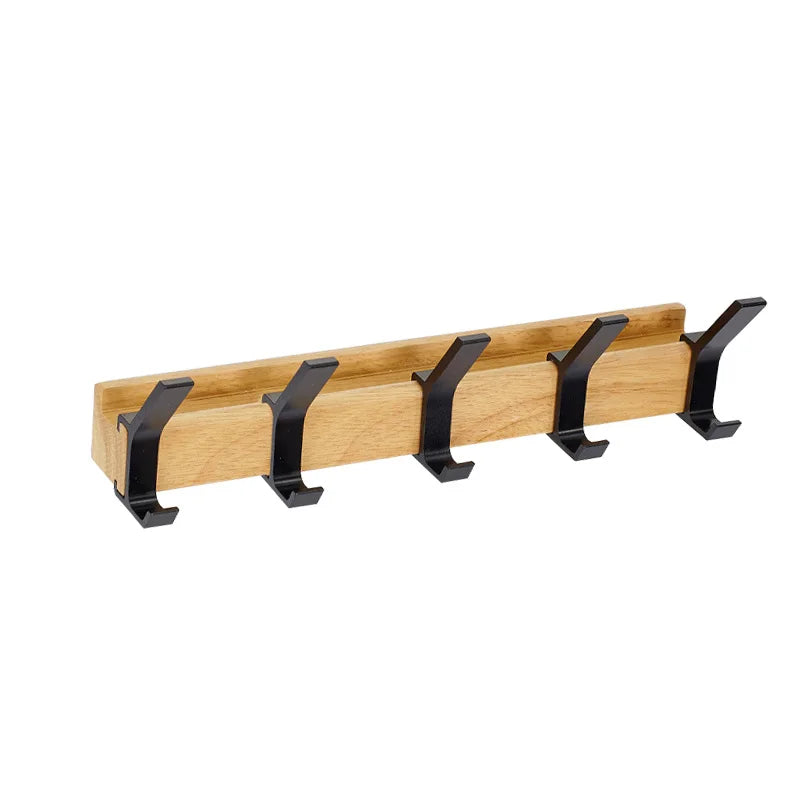 Wall Coat Rack | Black, Movable Hooks | Nordic Design